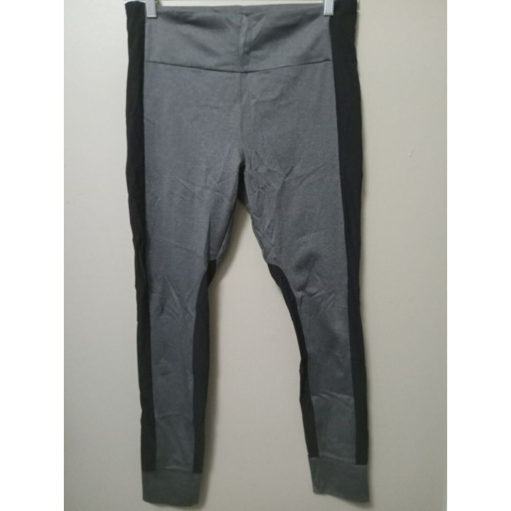 Athleta Women Heather Grey Black Pocket Jogger Athletic Leggings Size Large Tall